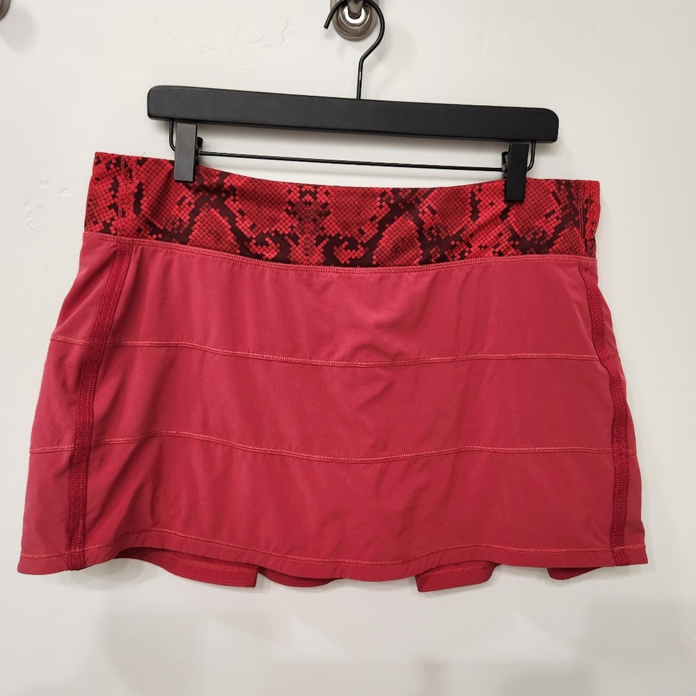 Lululemon Athletica Red Mini Skirt
